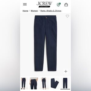 J.Crew Factory Cotton Camp Pant Navy NWT